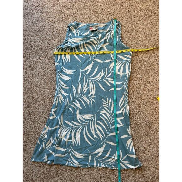 Hilo Hattie Hawaiian Dress, XL, Blue & White print - Picture 3 of 5
